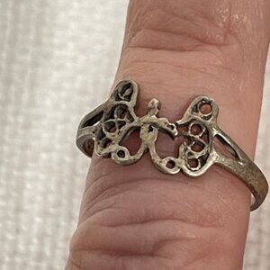 925 silver butterfly toe ring.